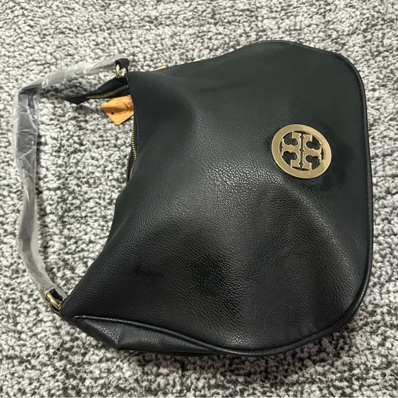 Tory Burch Black Leather Shoulder Brand New Tote Bag